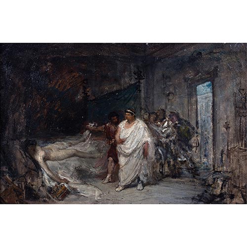 Sub.:22 - Lote: 61 - ESCUELA ESPAOLA, S.XIX Nern ante la muerte de su madre Agripina