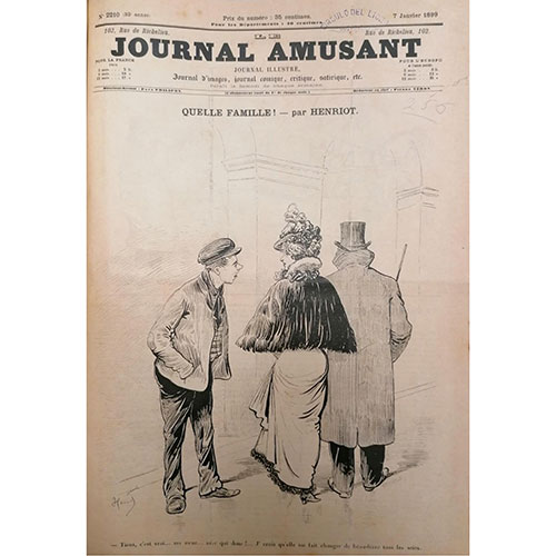 Sub.:23 - Lote: 2092 -  Le Journal Amusant. Journal Illustr, Journal dimages, journal comique, critique, satirique, etc. Parat le Samedi de chaque semaine. 7 enero 1889 - 24 junio 1889. Nms. 2210 - 2234
