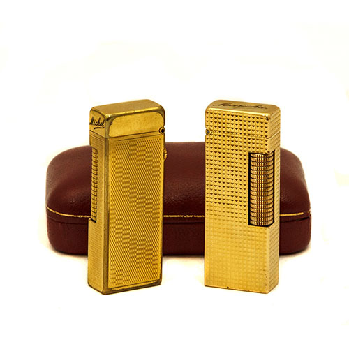 Sub.:24 - Lote: 178 -  Pareja de mecheros Dunhill con inscripci�n 