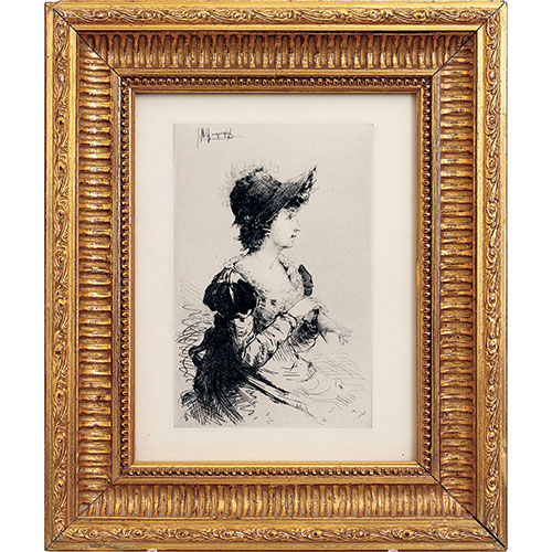 Sub.:24 - Lote: 97 - IGNAZ MICHAEL MARCEL GAUGENGIGL (Passau 1853-Boston 1932) Retrato de mujer