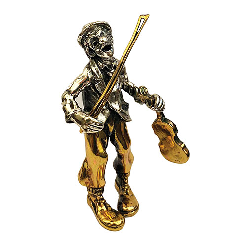 Sub.:24 - Lote: 1449 -  M�sico del joyero Alberti realizado en plata en su color y dorada.