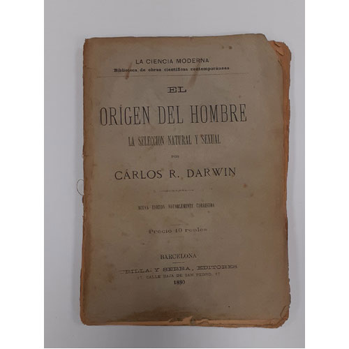 Sub.:24 - Lote: 2064 -  Carlos R. Darwin. El origen del hombre. La selecci�n natural y sexual. 
