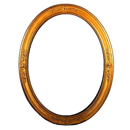 Sub.:24 - Lote: 1328B -  Marco ovalado original de �poca Isabel II. S.XIX.