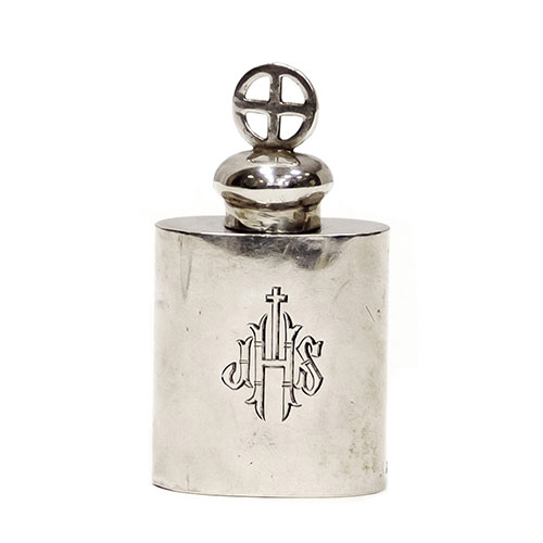 Sub.:24 - Lote: 1387 -  Crismera en plata punzonada.