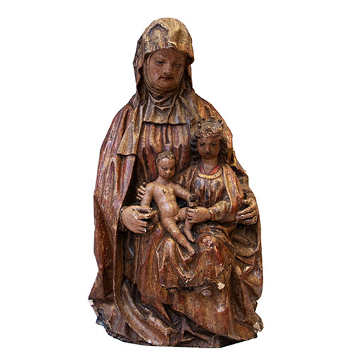 Sub.:24 - Lote: 1411 - ESCUELA CENTROEUROPEA, S.XVI Santa Ana, la Virgen y el ni�o