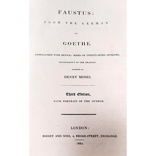 Sub.:25 - Lote: 2008 -  Faustus: from the German of Goethe