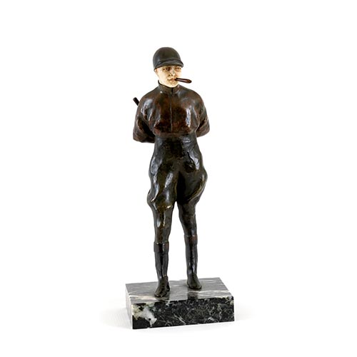 Sub.:25 - Lote: 1283 - MAURICE GUIRAUD-RIVIERE (Toulouse, 1881-1947) Jockey con puro