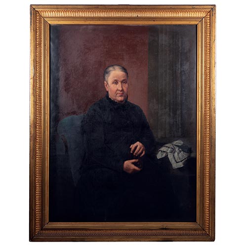 Sub.:25 - Lote: 1075 - MANUEL GONZLEZ CUEVAS (activo 1847-1887) Retrato de seora