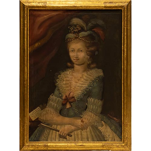 Sub.:25 - Lote: 1139 - ESCUELA ARAGONESA, S. XVIII Retrato de dama