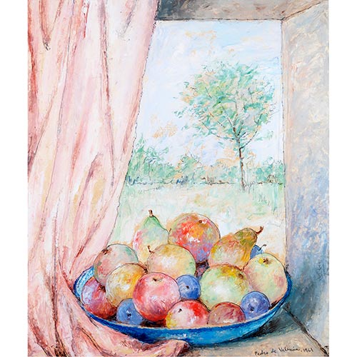 Sub.:25 - Lote: 42 - PEDRO DE VALENCIA (Valencia, 1902-1971) Bodegn con frutas