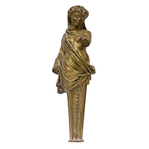 Sub.:25 - Lote: 320 -  Escultura en bronce con forma de mujer griega.