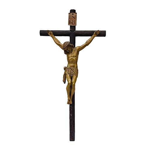 Sub.:25 - Lote: 1224 -  Crucifijo en barro.