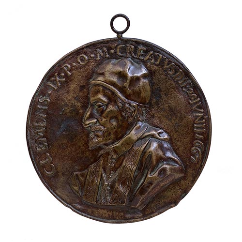 Sub.:25 - Lote: 1360 -  Medalla en relieve realiza en bronce. Siglo XVII.