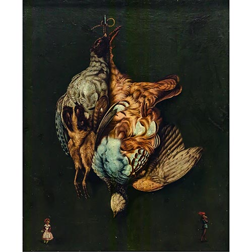 Sub.:26 - Lote: 160 - ESCUELA FRANCESA S. XIX Perdices colgadas