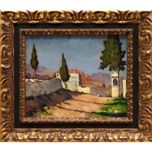 Sub.:26 - Lote: 124 - VALENT�N URIOS (Valencia, siglo XX) Vista de pueblo