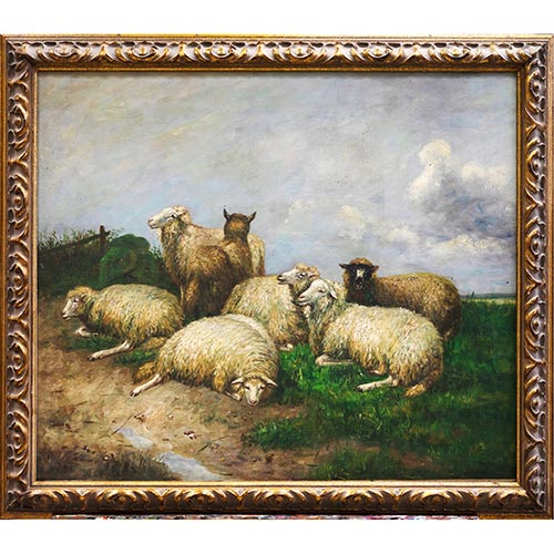 Sub.:26 - Lote: 111 -  Ovejas en el prado