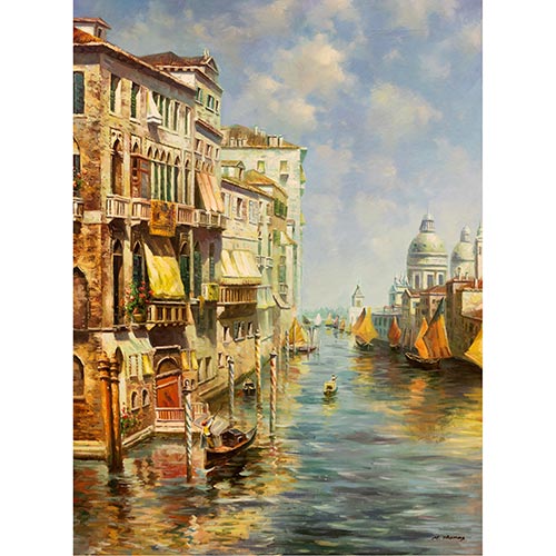 Sub.:26 - Lote: 101 -  Vista de los canales de Venecia