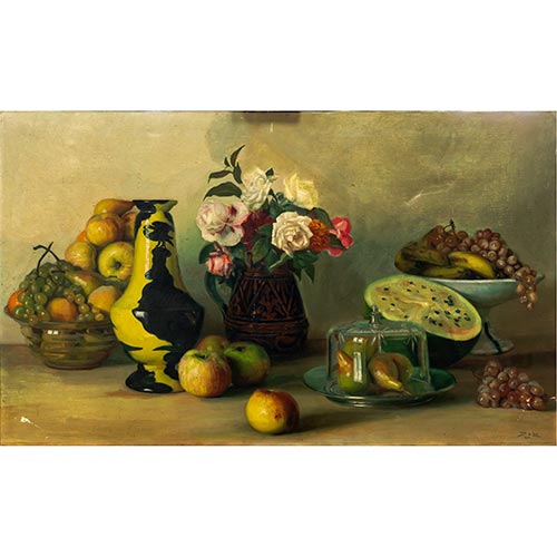 Sub.:26 - Lote: 110 - SANTIAGO DE LES CHORNET (La Alcudia 1898 -Valencia 1961) Bodeg�n