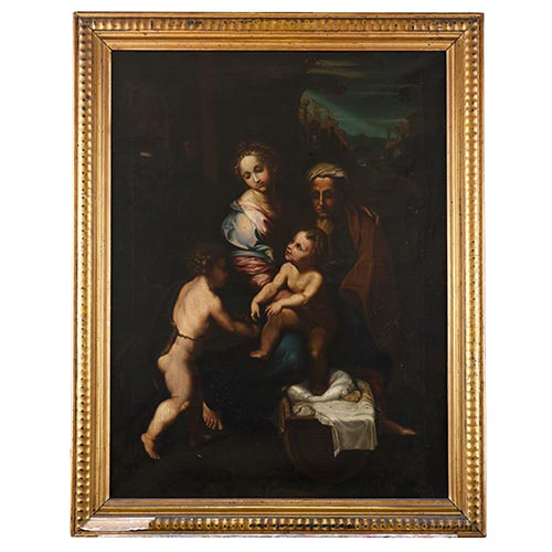 Sub.:26 - Lote: 145 - ESCUELA ESPA�OLA S. XIX-XX Sagrada familia