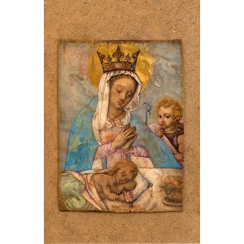 Sub.:26 - Lote: 166 - ESCUELA ITALO-FLAMENCA (S. XVI-XVII) Virgen del Buen Sueo