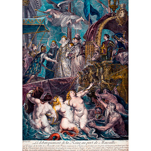 Sub.:27 - Lote: 5 - GASPARD DUCHANGE (1662-1757) Desembarco de la Reina en el puerto de Marsella