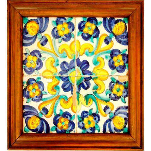 Sub.:27 - Lote: 189 -  Azulejos de cermica aragonesa del siglo XIX