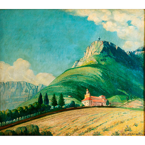 Sub.:27 - Lote: 88 - MIGUEL MARAON MARTNEZ (Barakaldo, 1893-Bilbao, 1971) Vista de la ermita