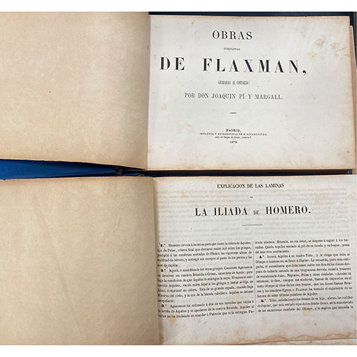 Sub.:27 - Lote: 2013 -  Obras completas de Flaxman, grabadas al contorno por Don Joaqun P y Margall