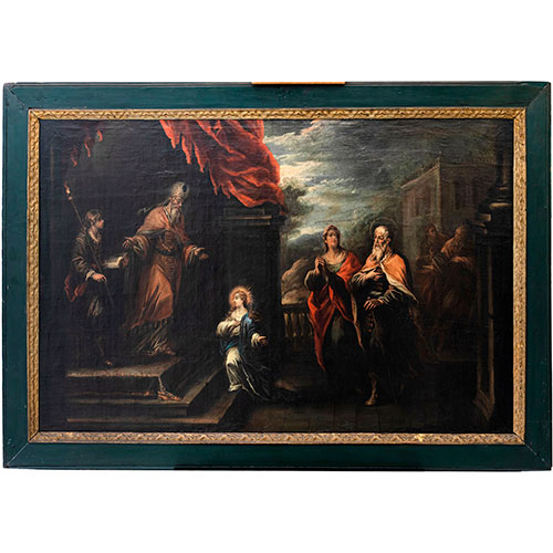 Sub.:27 - Lote: 141 - FRANCISCO ANTOLNEZ Y SARABIA (Sevilla, 1644-Madrid, 1700) Presentacin de la Virgen en el Templo