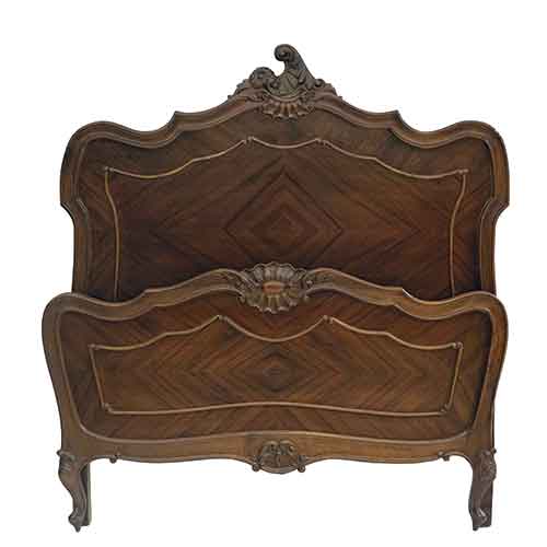 Sub.:28 - Lote: 1346 -  Pareja de camas en madera de nogal