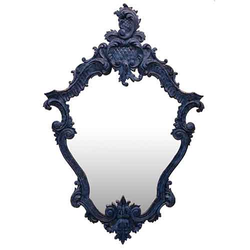 Sub.:28 - Lote: 1273 -  Espejo realizado en madera y pintado en azul.
