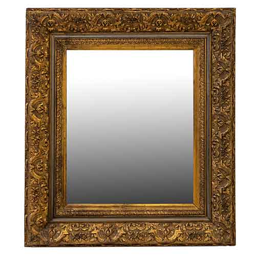 Sub.:28 - Lote: 162 -  Pareja de espejos en madera dorada y tallada.