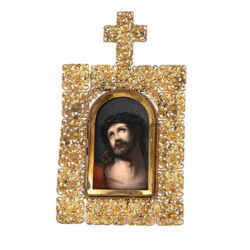Sub.:28 - Lote: 1114 -  Esmalte de Cristo siguiendo modelos de Guido Reni