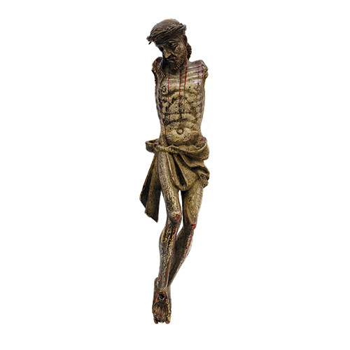 Sub.:29 - Lote: 404 -  Cristo, sin brazos, realizado en madera policromada