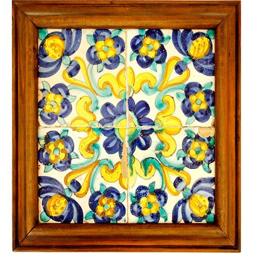 Sub.:29 - Lote: 1245 -  Azulejos de cermica aragonesa del siglo XIX