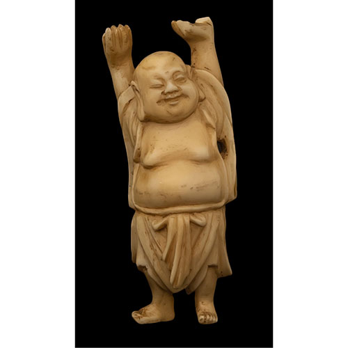 Sub.:29 - Lote: 1215 -  Netsuke con representacin de Buddha Hotei realizado en marfil