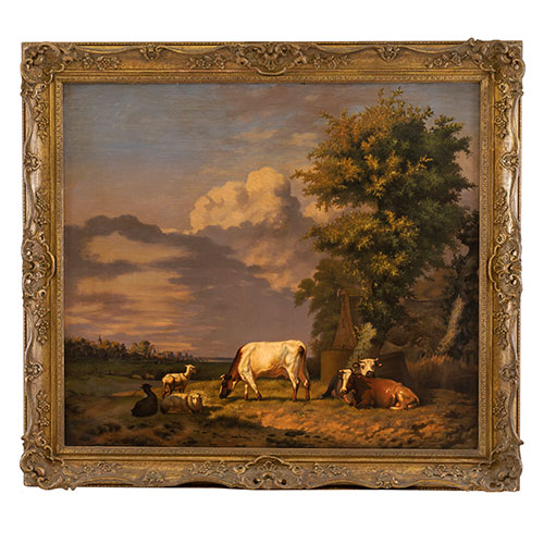 Sub.:29 - Lote: 93 - CHARLES COUMONT (Bélgica, 1822-1889) Vacas en el prado