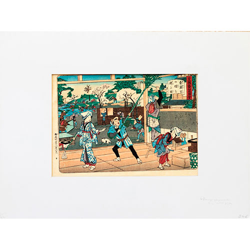 Sub.:29 - Lote: 1203 -  Estampa japonesa ukiyo-e