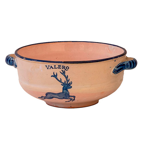 Sub.:29 - Lote: 1335 -  Centro en cer�mica de Talavera decorada con un ciervo