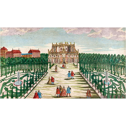 Sub.:3-On - Lote: 278 - ESCUELA FRANCESA S. XVIII Vista de Palacio