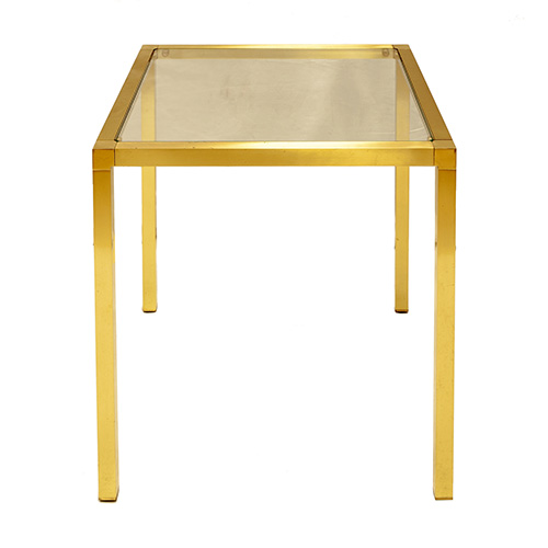 Sub.:3-On - Lote: 8 -  Mesa auxiliar en lat�n y cristal.