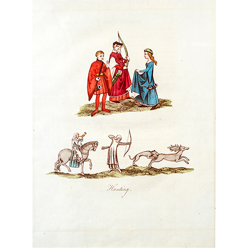 Sub.:3-On - Lote: 267 - JOSEPH STRUTT (Essex, 1749 - 1802) Caza con arco y honda