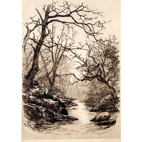 Sub.:3-On - Lote: 270 - F. EMERIC DE ST DALMAS (Inglaterra, activo ca. 1872 - 1885) Paisaje con r�o