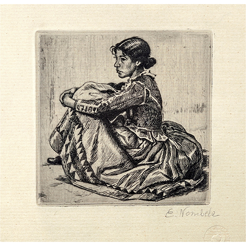 Sub.:3-On - Lote: 280 - EMILIO NOMBELA Y CAMPOS (Madrid, �1885? - 1967) Muchacha segoviana
