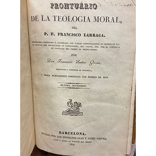 Sub.:3-On - Lote: 2048 -  Religi�n. LARRAGA, F., 