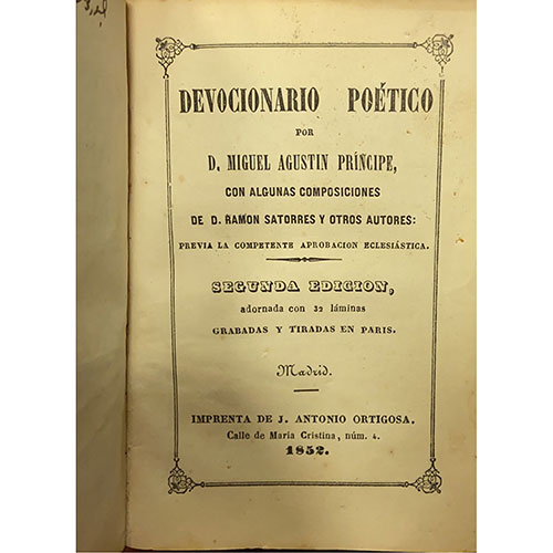 Sub.:3-On - Lote: 2052 -  Poes�a. PR�NCIPE, M., A., 
