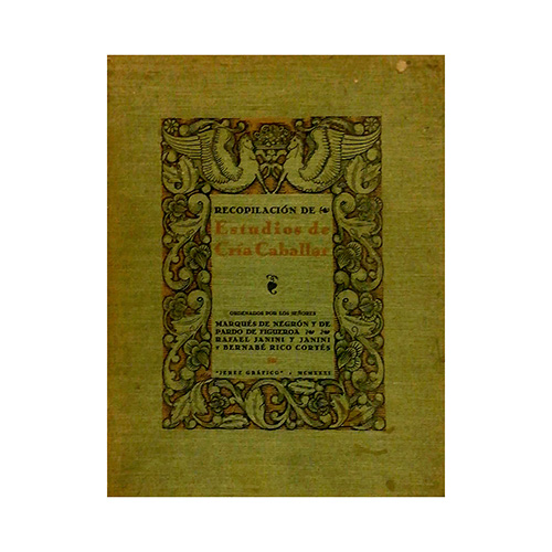 Sub.:3-On - Lote: 2131 -  Recopilaci�n de estudios de cr�a caballar (Ejemplar N� 64)