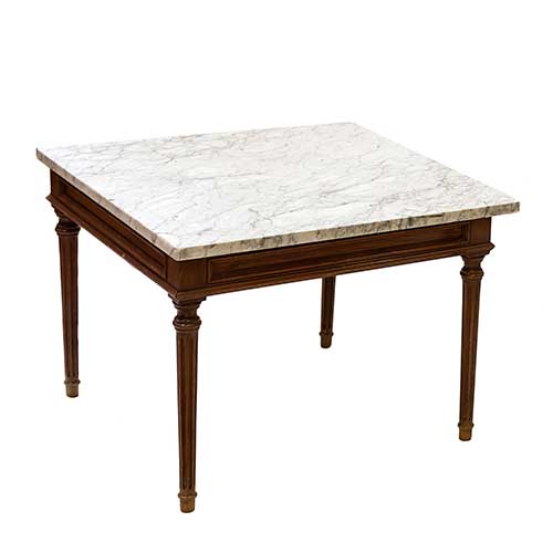 Sub.:3-On - Lote: 97 -  Mesita estilo Luis XVI con tapa de m�rmol.