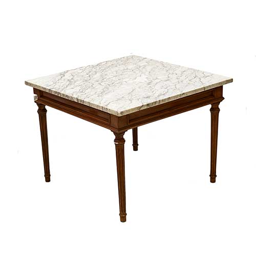 Sub.:3-On - Lote: 96 -  Mesita estilo Luis XVI con tapa de m�rmol.