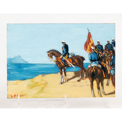 Sub.:3-On - Lote: 242 -  Escena militar de caballer�a